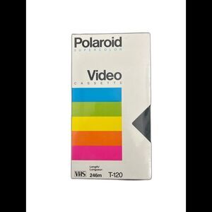 New Sealed Polaroid VHS Tape Blank T-120 Supercolor Video Cassette 246 Minutes